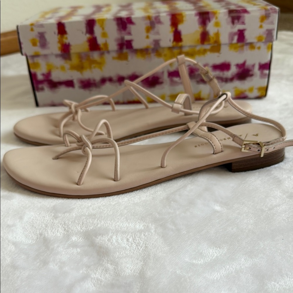 Anthropologie Elegant Monochrome Nake Sandals